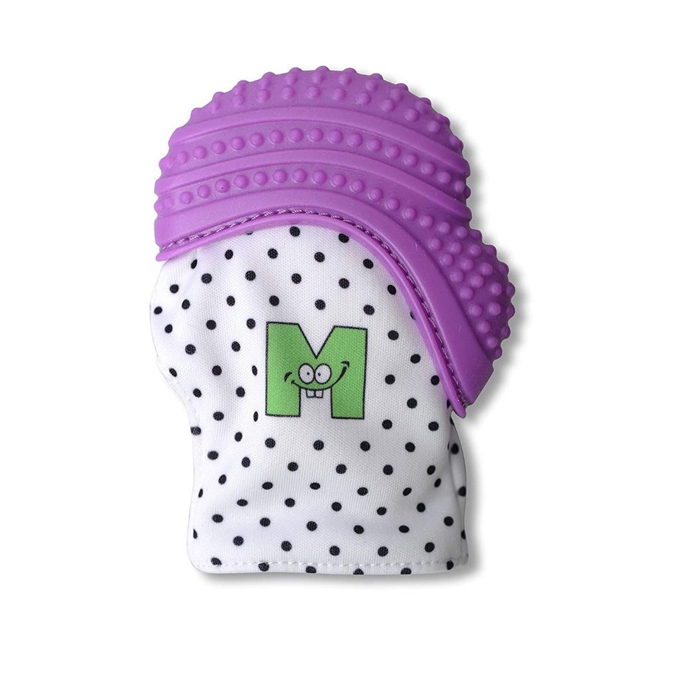Malarkey Munch Silicone Mitten Teething Teether Baby Kids &Travel Bag Purple